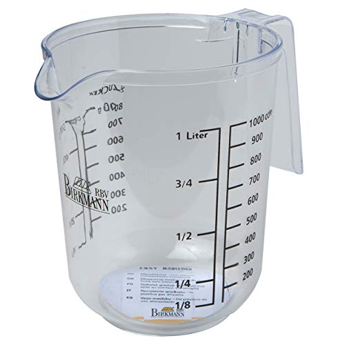 Birkmann, Messbecher, 1 L mit Rutsch, Kunststoff, Grau, 5 x 3 x 2 cm