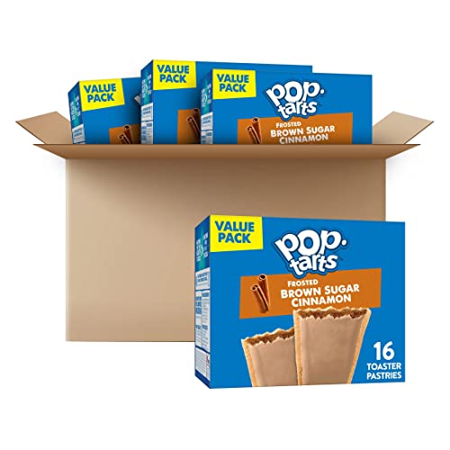 pop-tarts Toaster Pastries, Breakfast Foods, Kids Snacks, Frosted Brown Sugar Cinnamon, Value Pack (64 Pop-Tarts)