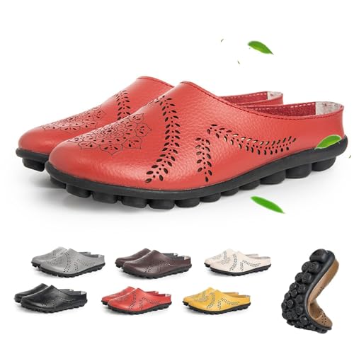 Pantuflas de cuero transpirables para caminar con total ligereza