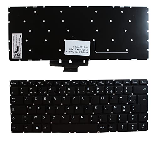 Clavier pour ordinateur portable Lenovo IdeaPad 310S-14ISK noir AZERTY