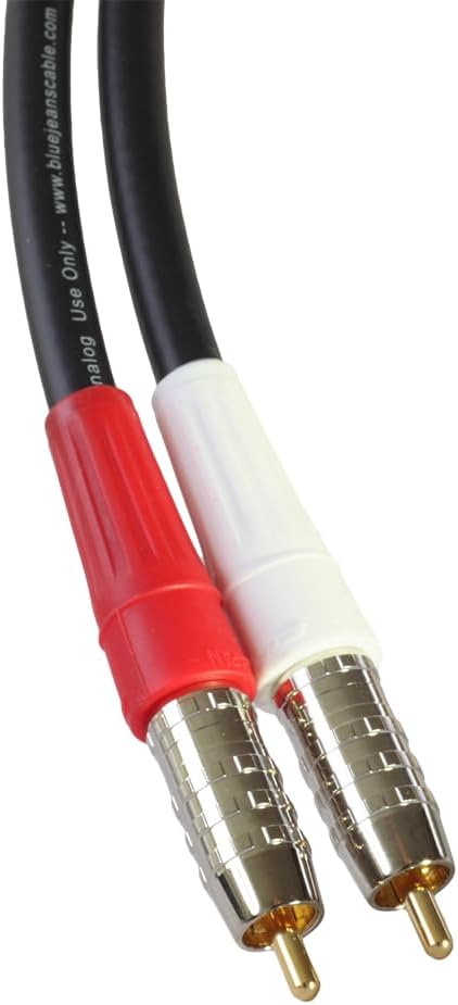 Blue Jeans Cable LC-2 Stereo Audio Cables (Black, 3 Foot)