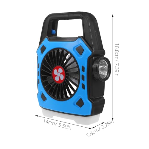 Lámpara de ventilador recargable portátil LED para emergencias en coche 2