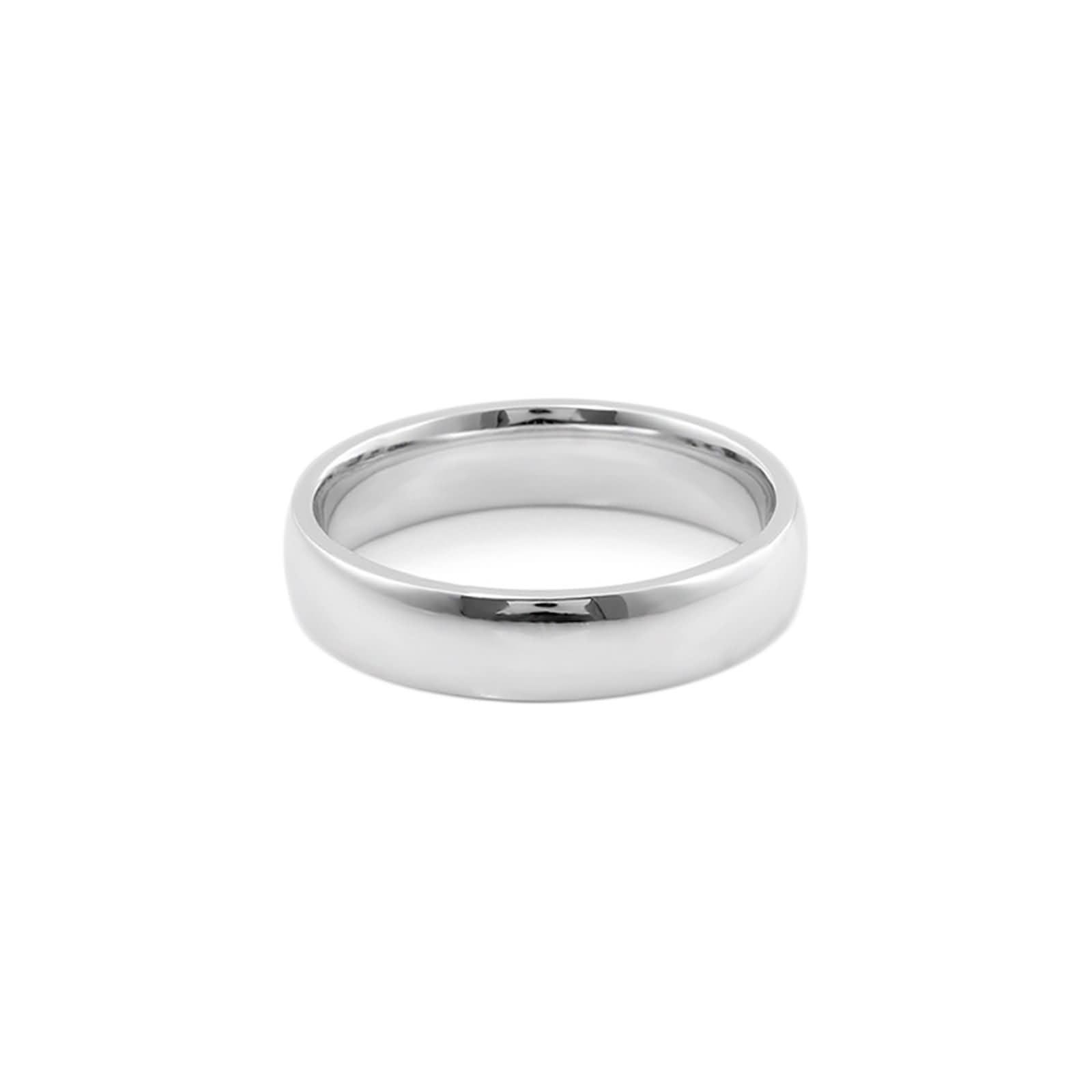 Anillo de oro blanco de 9 quilates/14 quilates/18 quilates para hombre sin piedras preciosas, anillos para hombre redondo simple