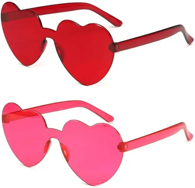 Flintronic Hippie Herzförmige Brille - Lustige Partybrillen für Erwachsene und Kinder