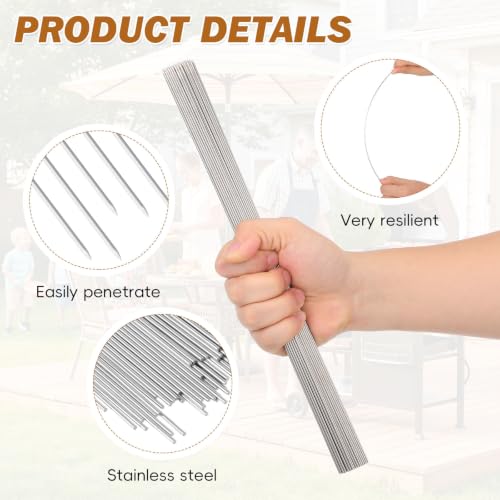 Brochetas de acero inoxidable Uonlytech resistentes tamaño pequeño 4