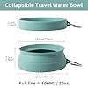 SLSON Spill Proof Dog Water Bowl for Cars,Collapsible No Splash Dog Travel Bowls Integrated Molding Portable Pet Bowl for Vehicle Road Trip Truck,RV,SUV,Boat Accessories (Morandi Green)