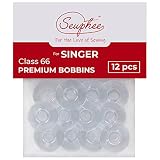 12pcs Bobbins for Singer Sewing Machine – Class 66 Plastic Bobbins