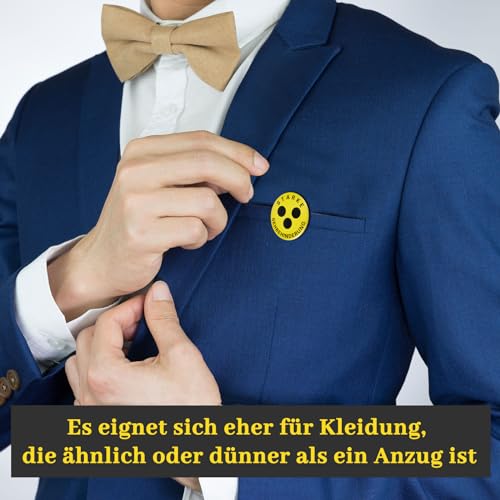 Cindeer 4 Stück Blindenzeichen Blinden Plakette mit Klemme Blinden Abzeichen Blinden Anstecker Sehbehinderung Hilfe für Familie Freunde Blinde Sehbehinderte(mit Aufschrift Clip)