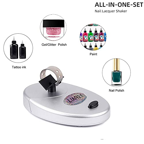 LIARTY Upgraded Nail Lacquer Shaker Mixer Adjustable Gel Polish Varnish Bottle Lash Glue Shaking Machine Evenly Tools for Nail Art Ink