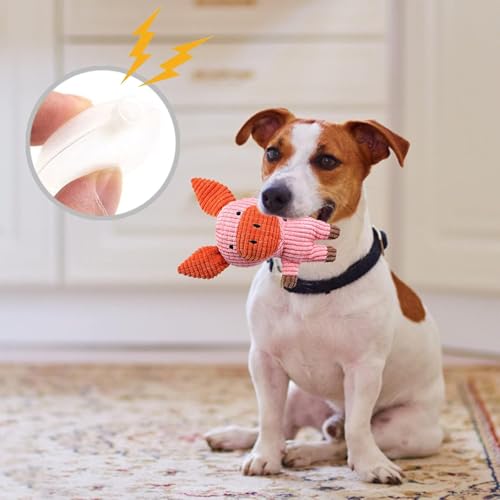 Auzlya Hundespielzeug,Plüsch Schwein,Interaktives Plüsch Hundespielzeug,Plüschtier Kauspielzeug für Welpen, Kleine, Mittlere, Große Hunde (Schwein)