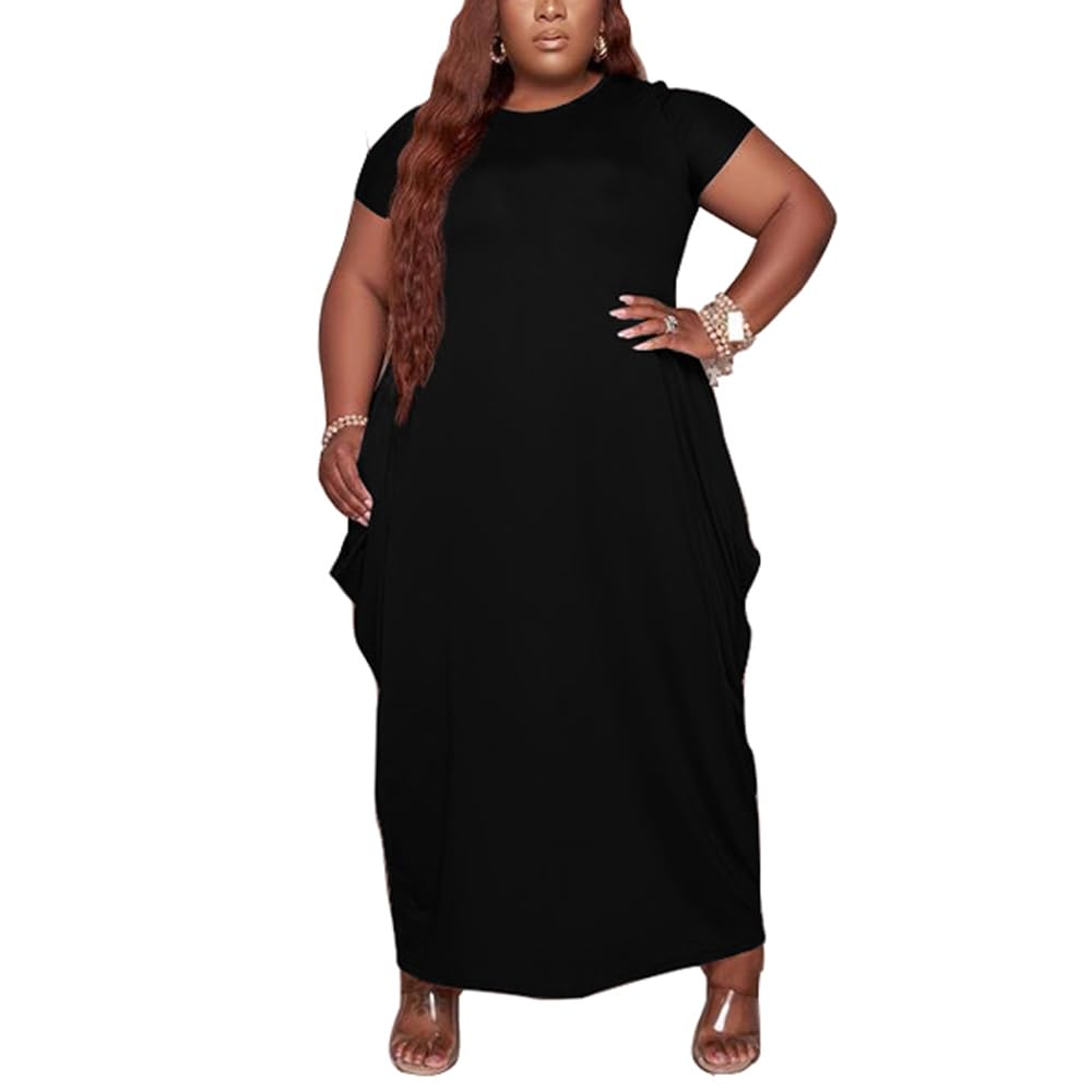 YeGine Oversize Tshirt Dress Plus Size Short Sleeve Maxi Dress with Pockets - Review, Price and Buying Guide