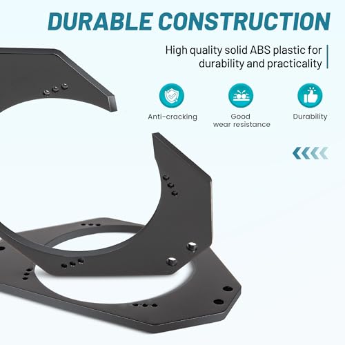 NuIth 4”x6” to 5.25” Front Dash Speaker Adapter for 1997-2006 Jeep Wrangler TJ LJ, 5 1/4 inch Speaker Ring Adapter Solid Plastic, 5.25 inch Aftermarket Speaker Bracket, 2PCS by NuIth - Used condition - Image 6