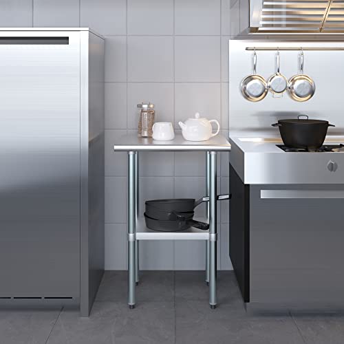 18" X 24" Amgood Stainless Steel Work Table | Nsf Metal Prep Table | Commercial & Residential Kitchen Laundry Garage Utility Bench #TOP4