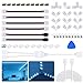Led Strip Verbinder 4 Polig Ecke, 12 stück LED Eckverbinder, 2M LED Stripe Verlängerung, LED Streifen Splitter Kabel, LED Befestigungsclips, Led Schnellverbinder für 10mm RGB 5050 LED Strip