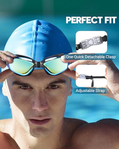 Vorshape Adult Swim Goggles 2 Pack Anti Fog Swimming Goggles, No Leaking UV Protection Pool Goggles for Men Women Youth — view 6