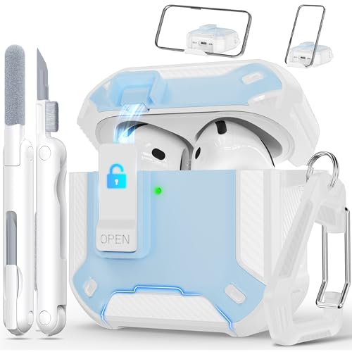 Image of RFUNGUANGO for AirPods 5 /4 Case (2026 /2024) with Lock, Blue