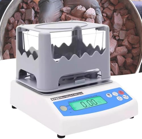 Gold Purity Testing Machine,Digital Electronic Gold Purity Tester Meter with Max Weight 300g/600g,0.001 g/cm³ Precision Detection,for Metal Parts/Rubber Products/Plastic Granules,600A