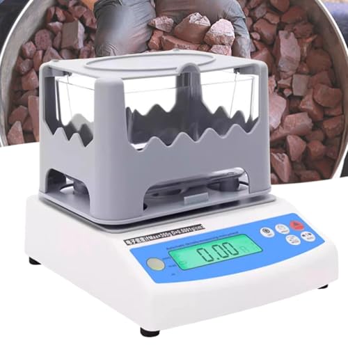 pealiritansemen Gold Purity Testing Machine Digital Electronic Gold Purity Tester Meter with Max Weight 300g/600g 0.001 g/cm Precision Detection for Metal Parts/Rubber Products/Plastic Granules 600A