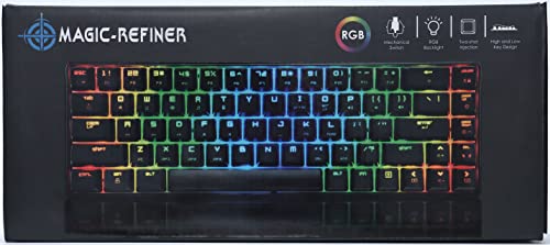 60% Mechanical Gaming Keyboard Type C Wired 68 Keys LED Backlit USB Waterproof Apex Pro illuminated Keyboard 18 Chroma RGB Lighting Backlight Anti-ghosting Keys for Gamers and Typists (Blue Switch) 60% Mechanical Gaming Keyboard Type C Wired 68 Keys LED Backlit USB Waterproof Apex Pro illuminated Keyboard 18 Chroma RGB Lighting Backlight Anti-ghosting Keys for Gamers and Typists (Blue Switch)