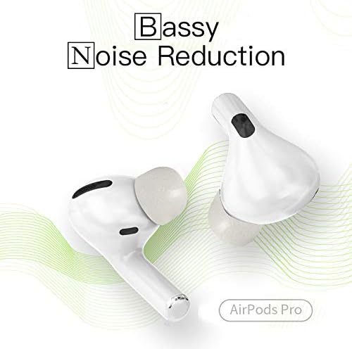 DamonLight Upgrade AirPods Pro Memory Foam Eartips Sponge Silicone Replacement Ear Tips Buds for Airpods Pro 3 Pairs S/M/L (Grey)