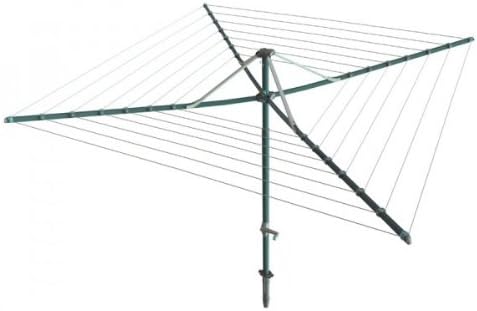 Hills FD88002 Rotary 7 Washing Line, High grade steel, Forest Glade Green, 3.6m head diameter
