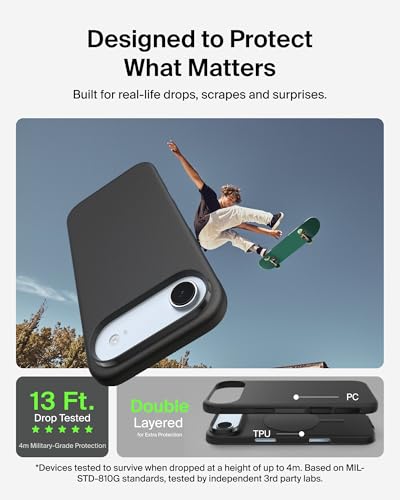 Image of Belkin iPhone Air Case | Armour /Protect Magsafe | Slim, Anti-Scratch, 4M Drop Protection, Dual Layer Protection | Black