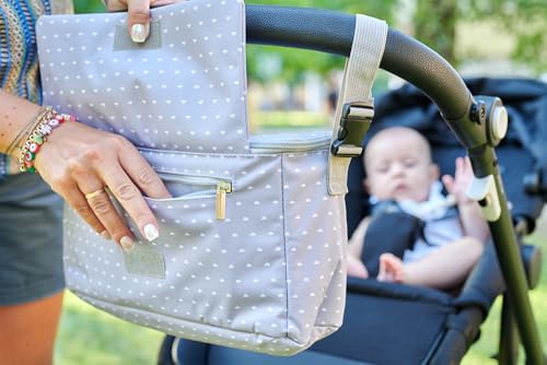 TENDS Kinderwagen Organizer Universal & Multifunktional -Baby und Maternitätsrucksack Features -Buggy Zubehörtasche Reißverschlusstasche und Verstellbarem Schultergurt -Vielseitig für Windeln
