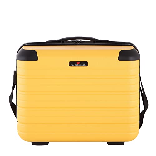 Von Cronshagen Kosmetikkoffer Loke | Beautycase für Kosmetik- und Badartikel | Aufsteckfunktion für Trolleys | Kosmetiktasche passt zu Reisetrolley Loke (gelb) Cover