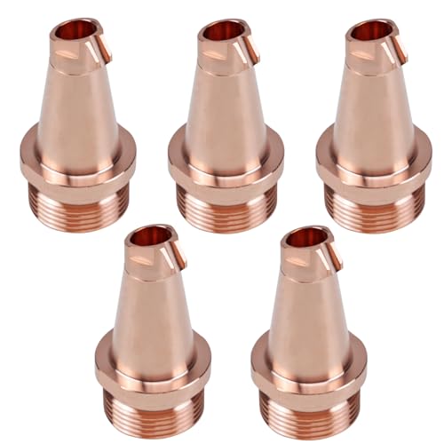 WTTTOOLS Laser Welding Nozzle 5 Pcs Laser Welder Nozzle Tip Kit AS-12 Copper Nozzles M16 H35 for Portable Laser Welding Gun Laser Welder Head Laser Welding Machine Wire Feeding