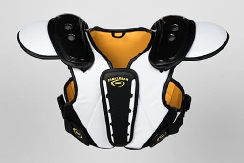 image for TackleBar Football Shoulder Pads (Small), Black, White, Gold