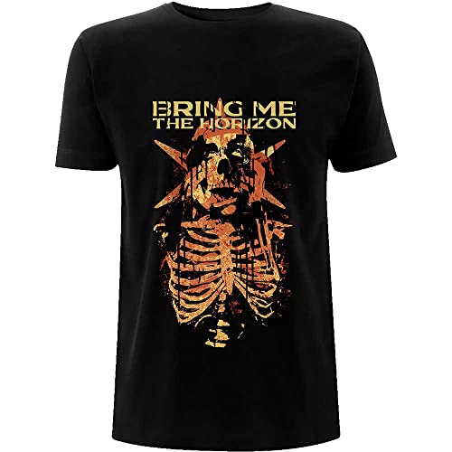 Rock Off Bring Me The Horizon 'Skull Muss' (Black) T-Shirt (Large)