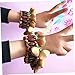 2Pcs African Nut Shell Handbell Bracelet Creative Wooden Percussion Instrument for Women Unique Tribal Style Jingle Jewelry