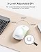 acer Wireless Mouse, Computer Mouse Wireless with 2.4GHz USB Receiver, 1600 DPI Portable Ultra-Slim Mice with 4 Buttons, Lightwight, Compatible with Laptop, MacBook, Desktop, PC - White