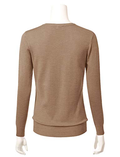 Image of Allsense Women's Long-Sleeve Crewneck Cardigan | Classic Button Down Sweater, Soft Fine Knit, Lightweight