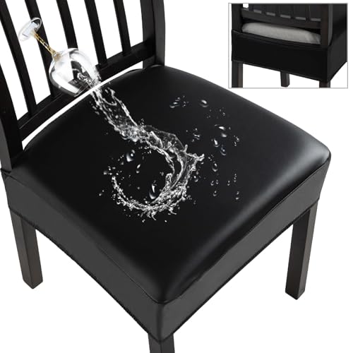 SearchI Waterproof Dining Chair Seat Covers Set of 4, Soft