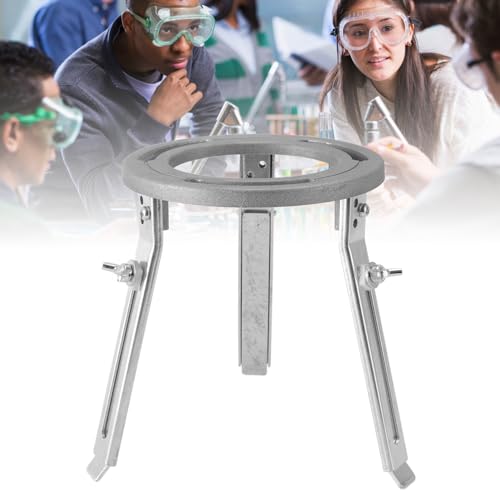 Laboratory Tripod Stand, Adjustable Iron Heating Support Stand for Chemistry Lab Education 5.9 to 8.7in Height 4.7in Outer Diameter 1 Set