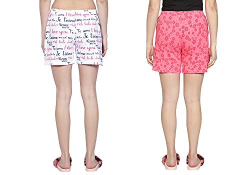 Image of Club A9 Women's Regular Fit Cotton Printed Shorts
