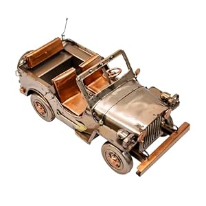 YCHTEWY-Iron Classic Car Model Collectible Vehicle, Metal Truck Christmas Decor, Unique Blend of Vintage, Rustic, Farmhouse Truck for Table Top Decoration (A)