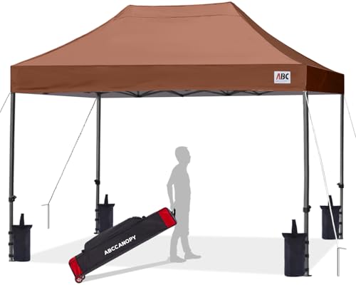 Image of ABCCANOPY Patio Pop Up Canopy Tent 10x15 Commercial-Series (Brown)