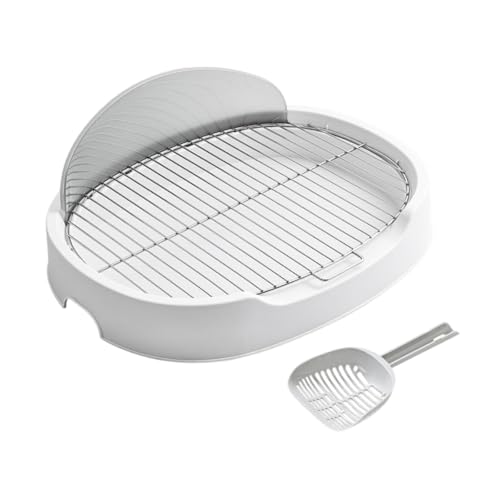 Generic Dog Toilet Pet Pee Toilet Puppy Potty Tray,Indoor Pet Litter Pan,Anti Splashing,Litter Box Training Corner for Small Dogs Cat, White, 18mm