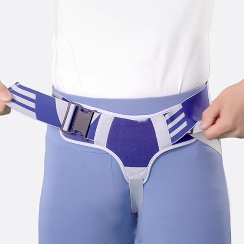 GMBAYUE Hernia Support, Single Herniation, Inguinal Scrotal Treatment, Comfortable and Breathable Fabric, with Removable Compression Pad, Comfortable and Adjustable Waist Belt Protector(Links-XL)