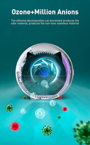 Image of Pet Smart Air Purifier 99.9% Deodorization - Home Cat Litter Deodorizer - Rechargeable 3600 mAh- Suitable for All Kinds of Cat Litter Box and Room- Shoe Box, Toilet- Cabinets and Inside The Car.