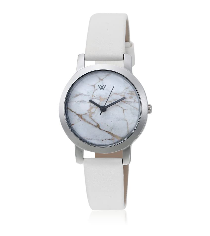 Walrus Womens Analog Watch | Multicolor Dial | White Leather Strap | Stylish Alloy Case | 32mm Case Size | 26mm Dial - Professional & Casual Use- Women’s Wrist Watch for Gift (B0B1QR4S3S) Amazon Price History, Amazon Price Tracker