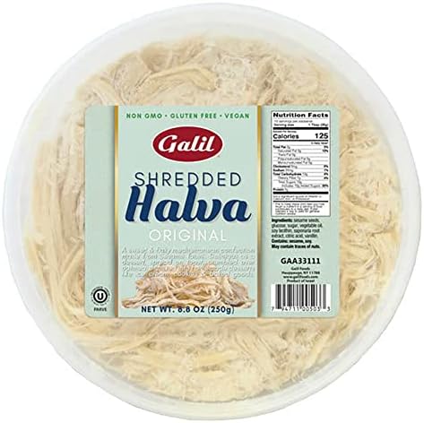 Galil Shredded Halva – Original Halva Candy Floss – Kosher, Non-GMO, Gluten-Free, Vegan Halva 8.8 Ounce
