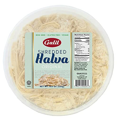 Galil Shredded Halva – Original Halva Candy Floss – Kosher, Non-GMO, Gluten-Free, Vegan Halva 8.8 Ounce