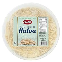 Galil Shredded Halva Original Halva Candy Floss Kosher, Non-GMO, Gluten-Free, Vegan Halva 8.8 Ounce