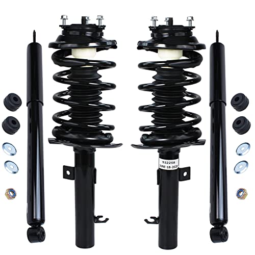 Detroit Axle - Front Struts & Coil Spring + Rear Shocks Replacement for 2006-2011 Ford Focus 2.0L 2.3L - 4pc Set