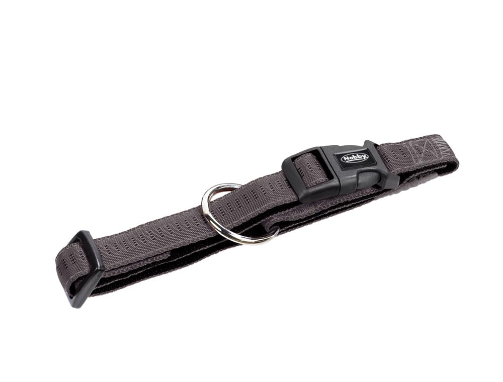 Nobby Soft Grip Dog Collar, 40-55 cm/25 mm, Dark Grey/Black
