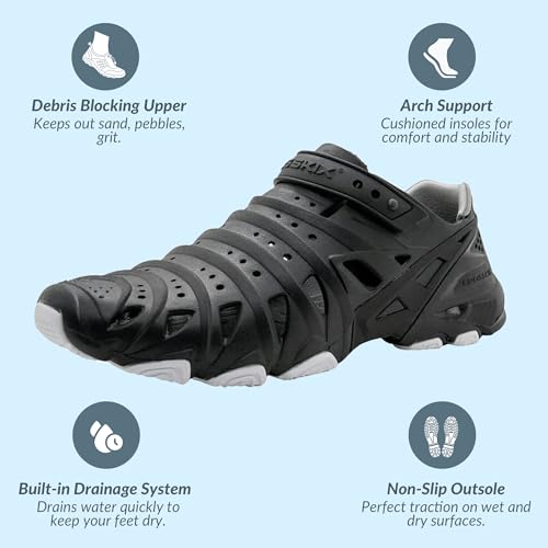 Image of Crosskix 2.0 Closed Toe Water Shoes - Ergonomic Arch Support, Built-in Drainage and Ventilation for Men, Women, and Children