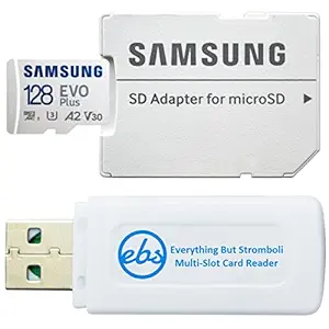 Samsung 128GB Evo Plus Micro SDXC Memory Card Class 10 (MB-MC128KA) Works with Samsung Galaxy J7 (2018), J7 Star, J7 V (2018) Phones Bundle with (1) Everything But Stromboli MicroSD/SD Card Reader